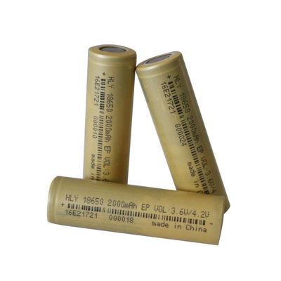 Mobile Power 2000mah 18650 Battery Rechargeable UN38.3 For Bright Flashlight