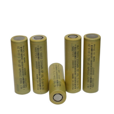 500 Times High Power Rechargeable 2000mah 18650 Battery Cells For Consumer Electronics