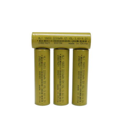 Long Cycle Life 18650 Battery Cell , 3.6 Volt 2200mah Lithium Battery