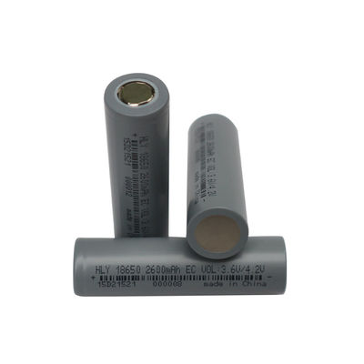 Fast Charging 18650 Lithium Battery Cells 0.5C Rechargeable Battery 2600mah