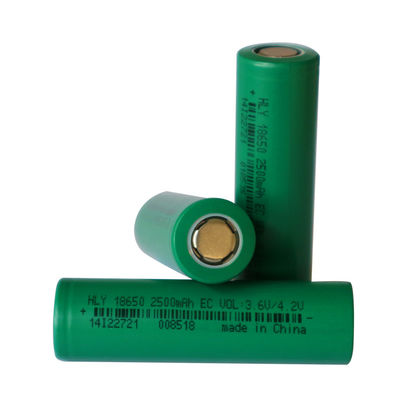 Rechargeable 3.6v Lithium Ion Cell 2500mah 18650 Battery For Electric Scooters