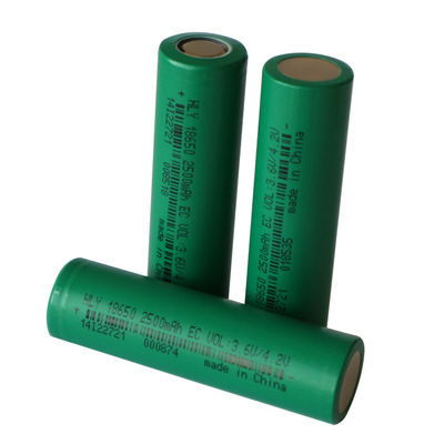 Rechargeable 3.6v Lithium Ion Cell 2500mah 18650 Battery For Electric Scooters