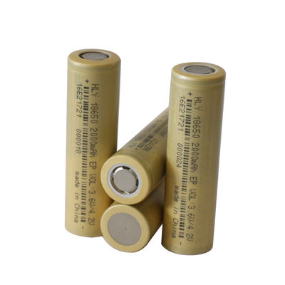 Mobile Power Cylindrical Bright Flashlight Lithium Ion Battery Cells 18650 2000mAh