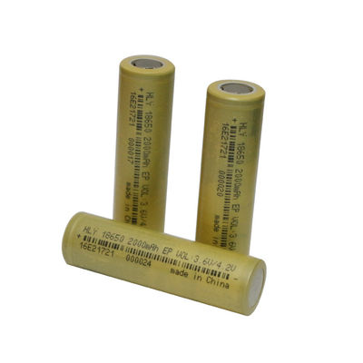 18650 3.6 Volt 2000mAh Rechargeable Solar Battery Cells For Home Electronics / Ebike