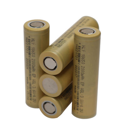 18650 3.6 Volt 2000mAh Rechargeable Solar Battery Cells For Home Electronics / Ebike