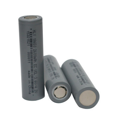 High Capacity 0.5C 2600mah 18650 Battery 3.6V Long Cycle Life