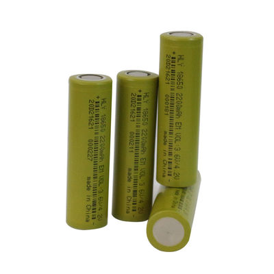 Long Cycle Life 18650 Battery Cell , 3.6 Volt 2200mah Lithium Battery